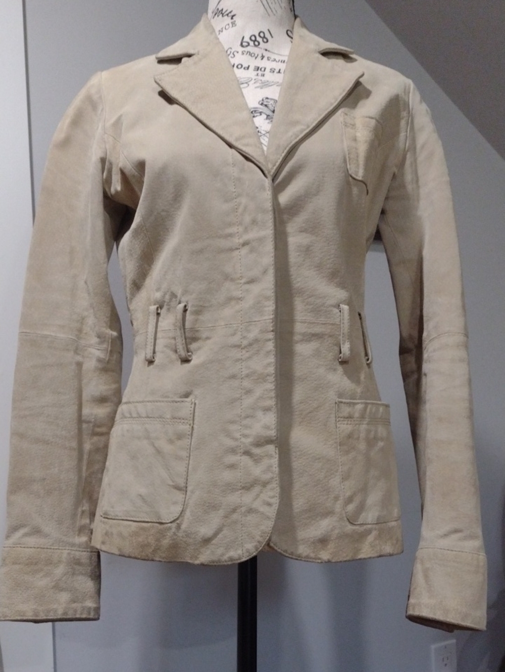 Beige Women's Suede Jacket